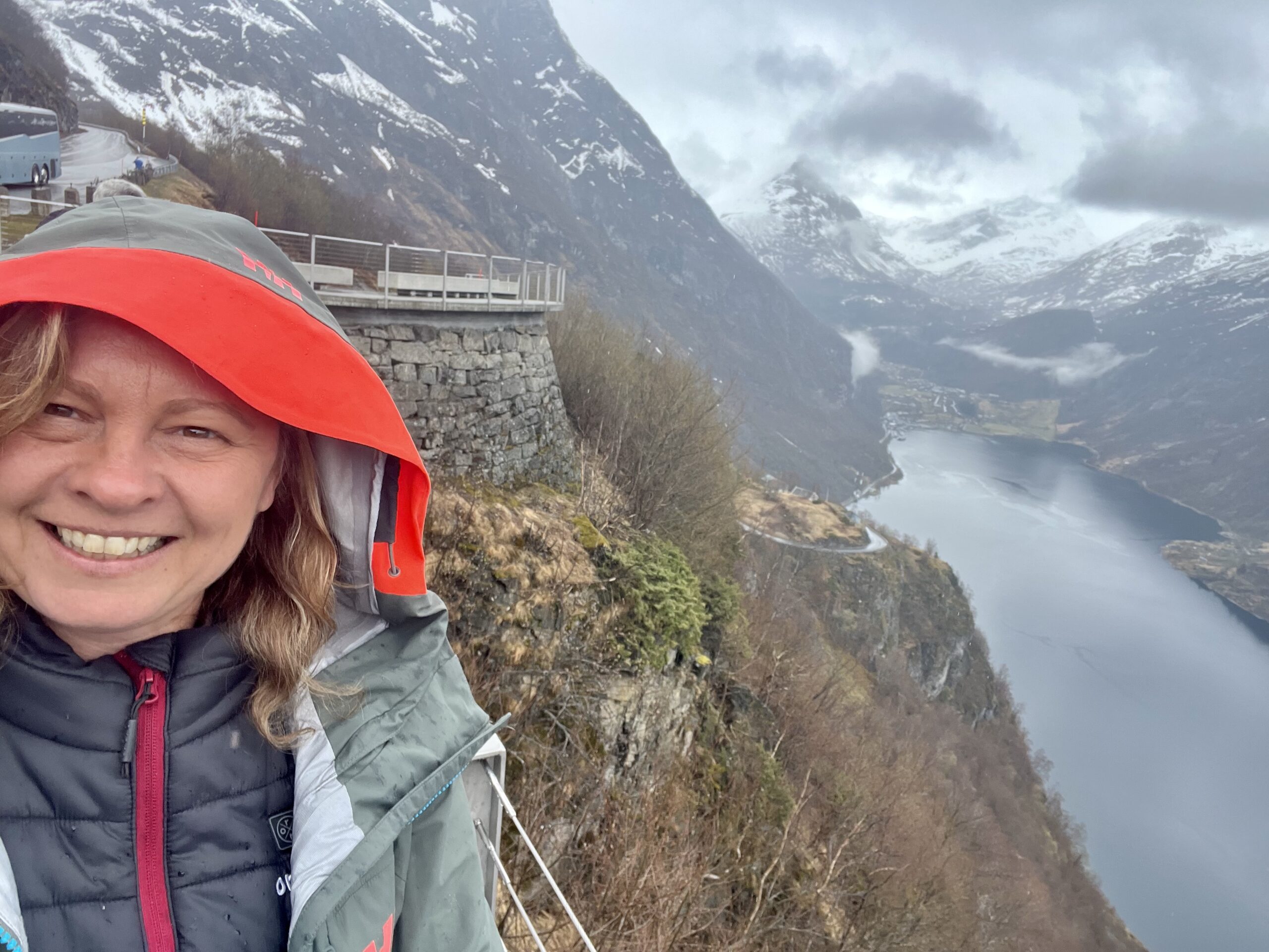 Alesund, The Askla Viewpoint Steps Are The Zig Zag Path Up The Mountain