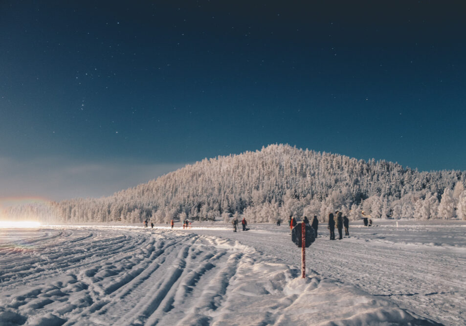 Snowy mountain in Lapland